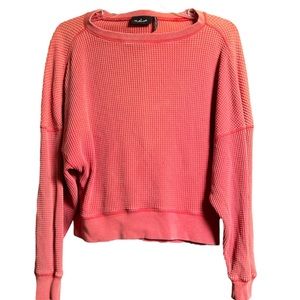 Urban Outfitters out from under dark coral waffle knot top. Size small